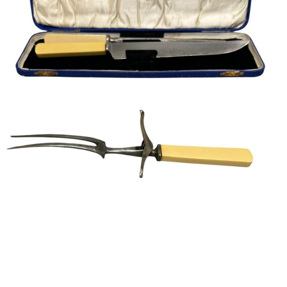 Vintage Wostenholm I*XL Cutlery Carving Set Bakelite Handles - Picture 7 of 14